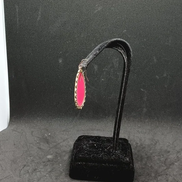 Unbranded pink red bronze tone dangle earrings - Picture 2 of 3